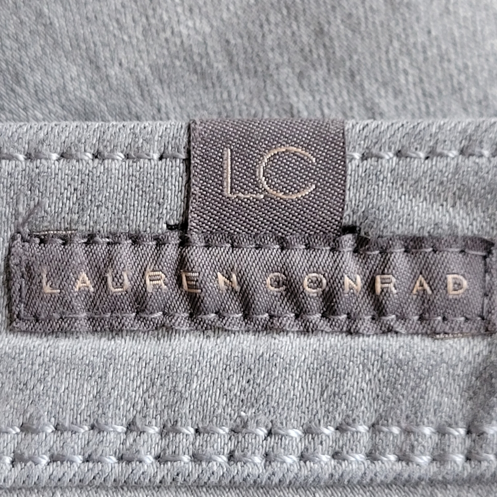 ๐ LC Lauren Conrad Gray Skinny Jeans ๐ Denim Women's Size 4 Stretchy - Picture 6 of 11